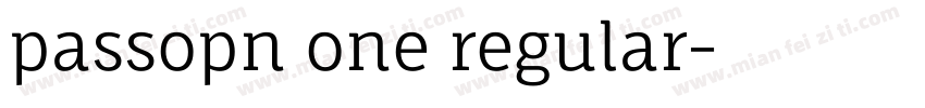 passopn one regular字体转换
